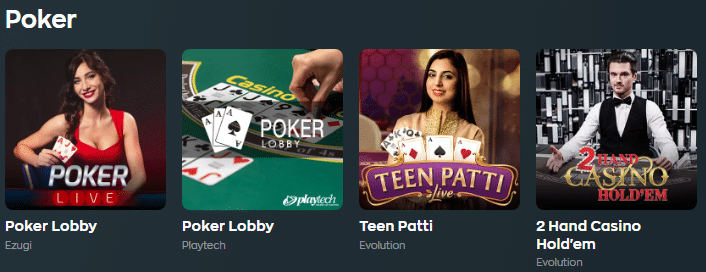 Vave Casino Poker Games